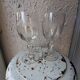 2 Glasses on foot old frieze garland and flowers decoration emma