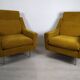 Fauteuils en velours moutarde, 1960