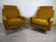 Vintage mustard velvet armchairs, 1960s, set of 2