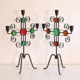 Pair of Swedish candlesticks from Ystad metall 1970