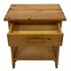 Vintage pinewood bedside table compact design 70's