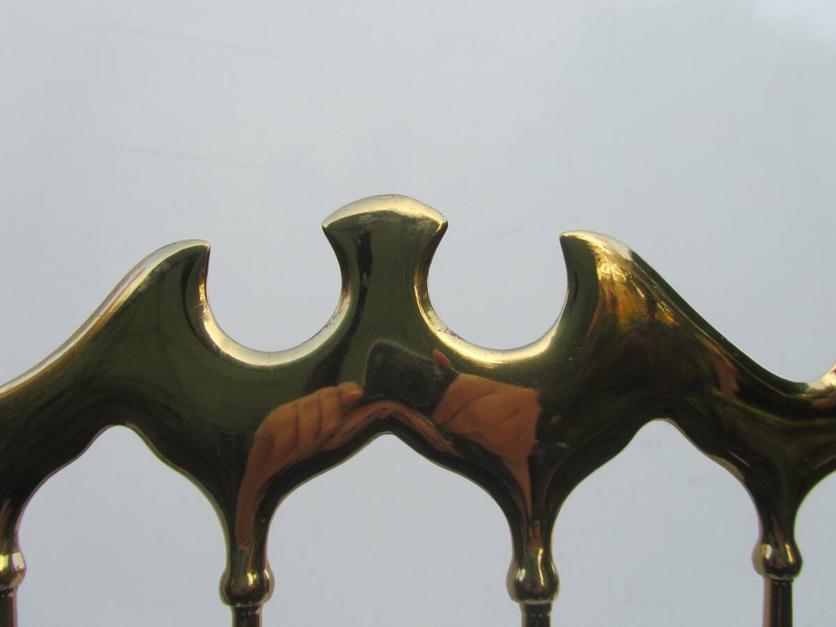 Italian Side Chair in Golden Brass by Giuseppe Gaetano Descalzi for Chiavar