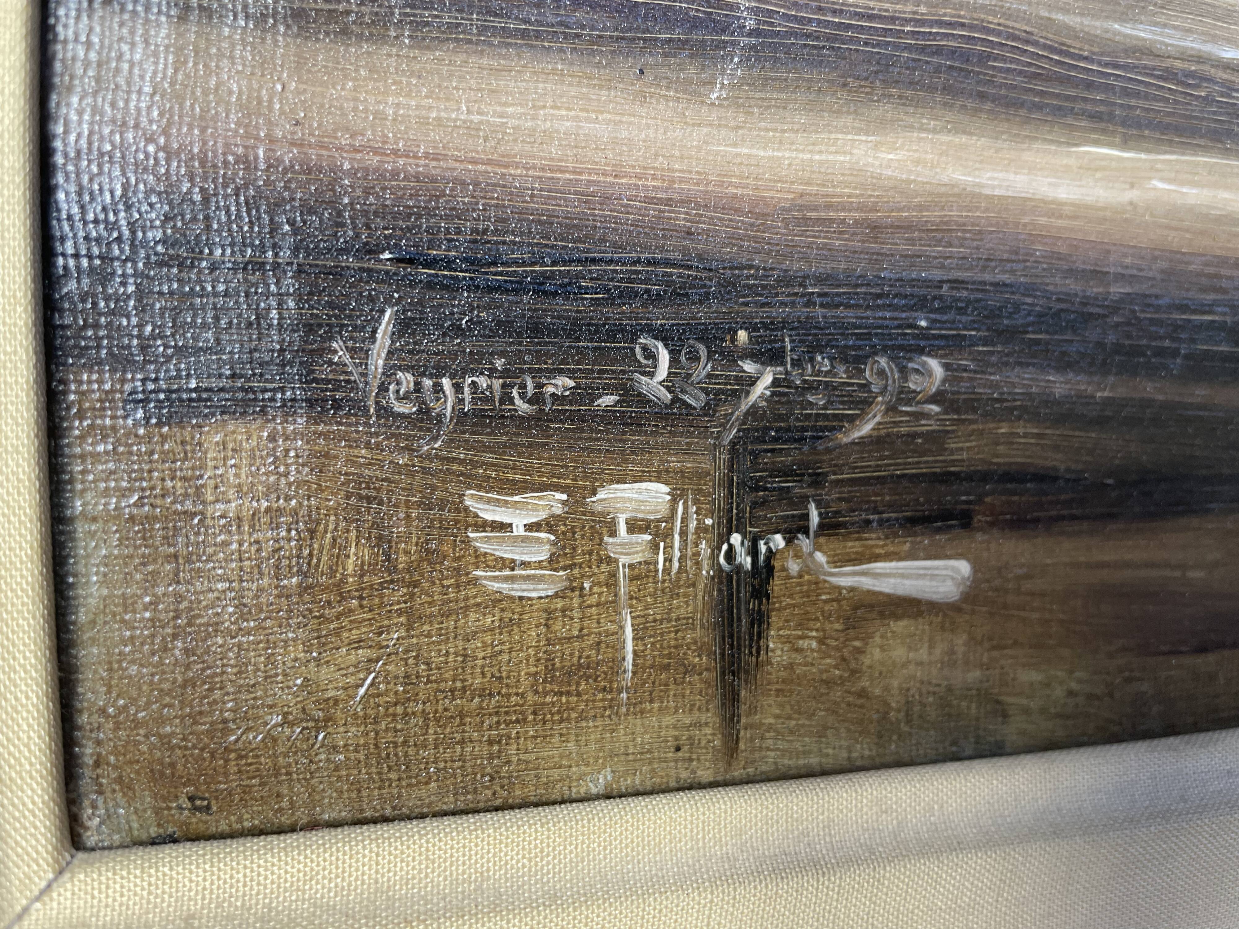 Oil follows canvas "Bouquet of roses" Ernest Filliard (1868-1933)