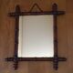 Wooden mirror frame imitation bamboo 49 x 42 cm