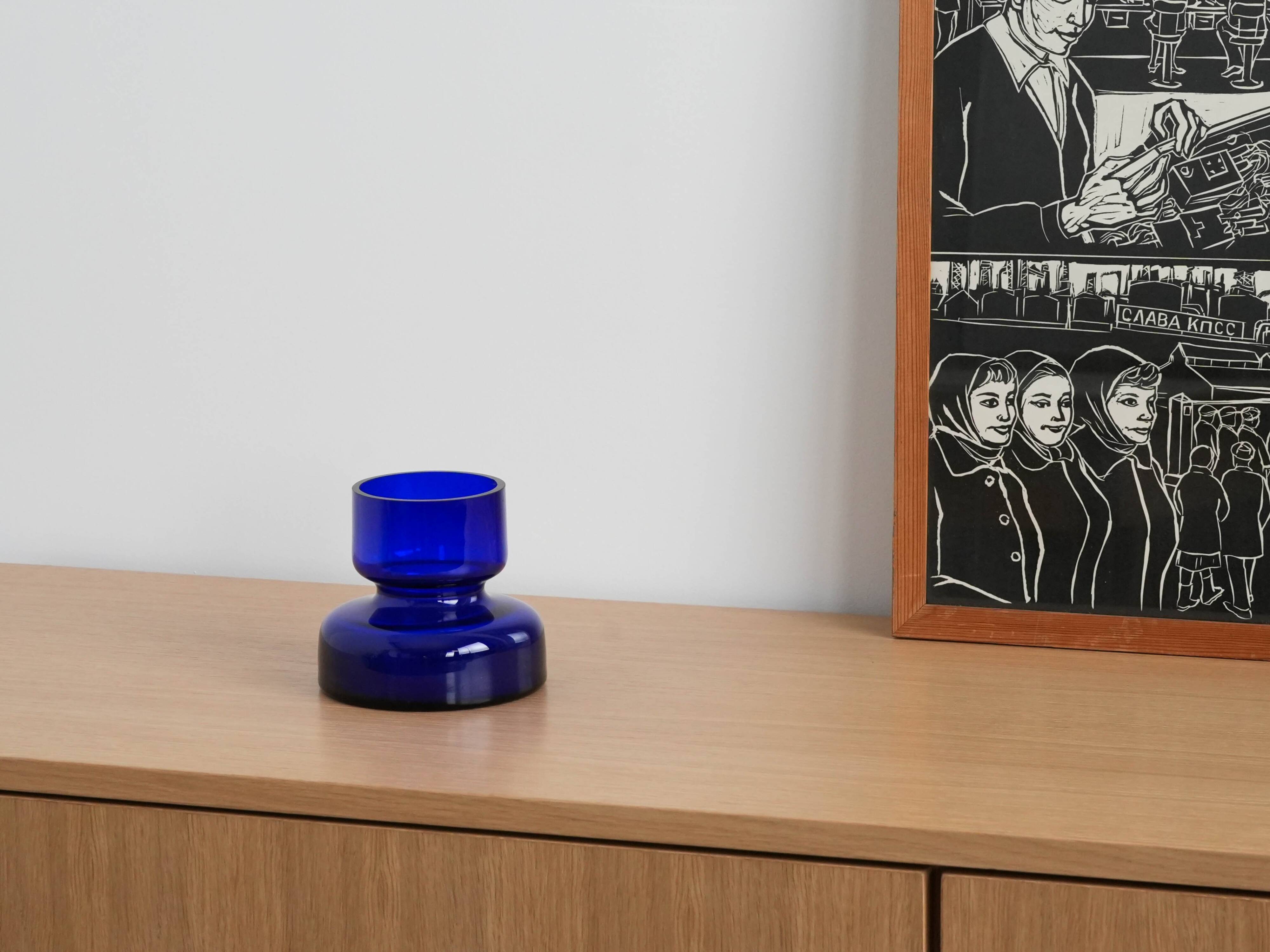Cobalt vase, Danish design, 1970s, production: Denmark