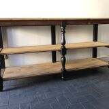 Draper in oak trade counter table / haberdashery