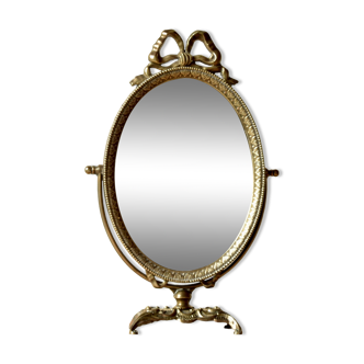 Brass psyche mirror - Louis XVI knot