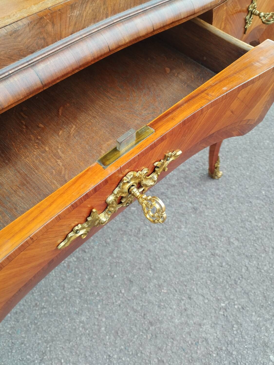 antique Louis XV style marquetry desk