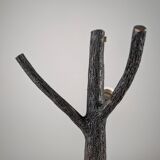 Hammered Copper Sculptural Lamp in the Shape of a Tree, Mid-Century Modern