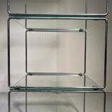 Library in tibular steel and glass, design 1970