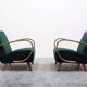1930 Jindrich Halabala Bentwood Armchair in Emerald Green Velvet