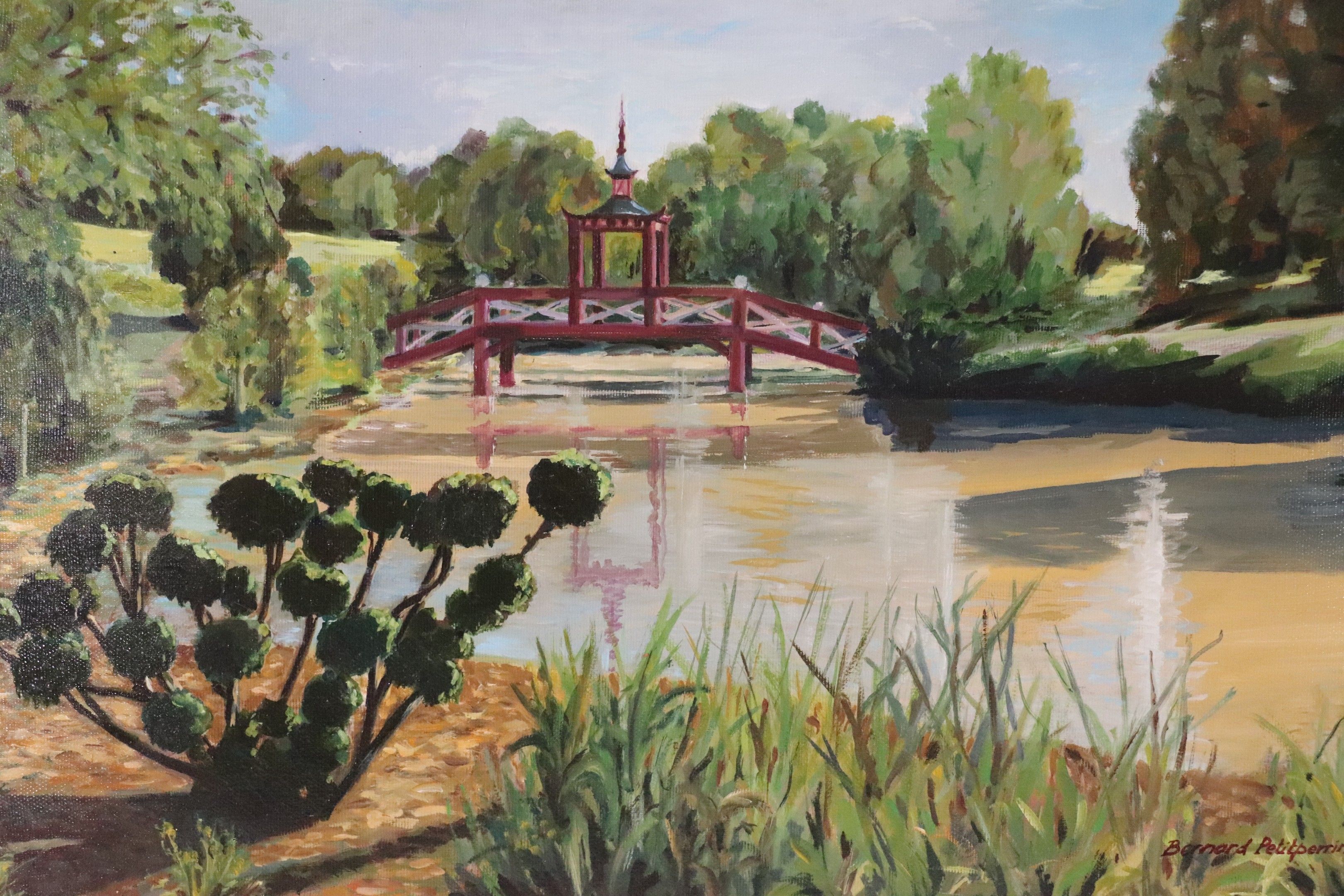 The gardens of Apremont-oil on canvas signed