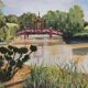 The gardens of Apremont-oil on canvas signed