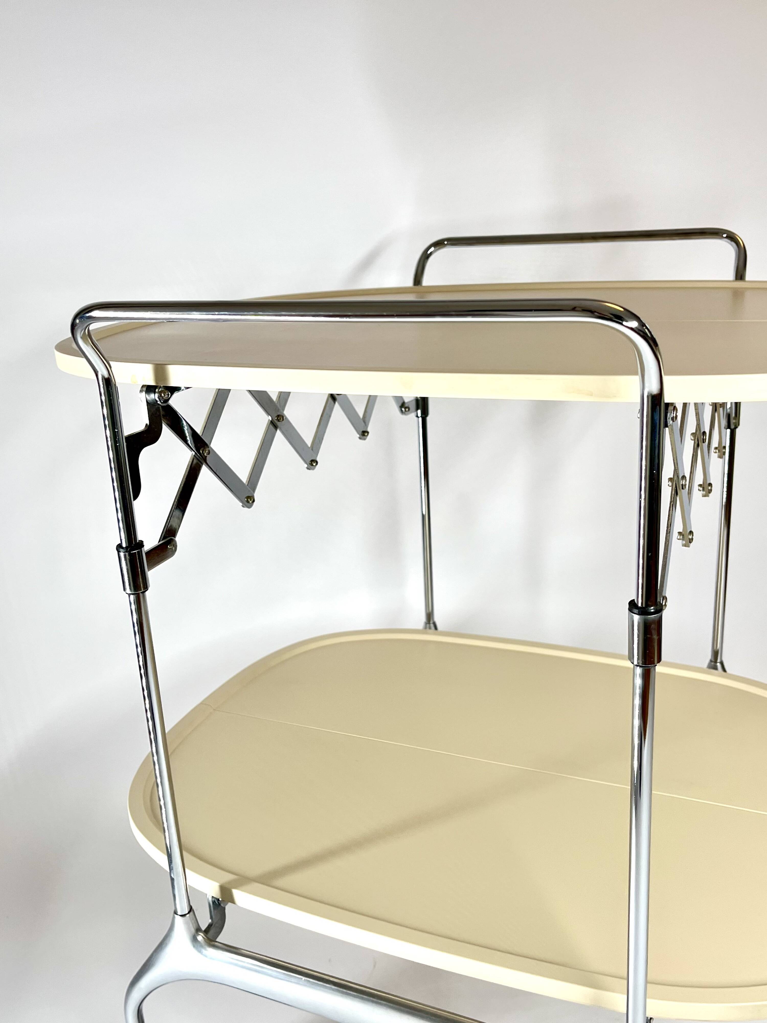 Vintage Kartell Gastone Foldable Bar Cart by Antonio Citterio, 1980s Italy