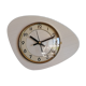Vintage clock, "White and grey Formica" wall clock