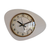 Vintage clock, "White and grey Formica" wall clock