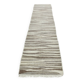 Vintage Ethnic Striped Kilim Runner Rug, 79x356Cm