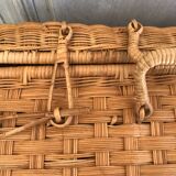 Vintage wicker suitcase