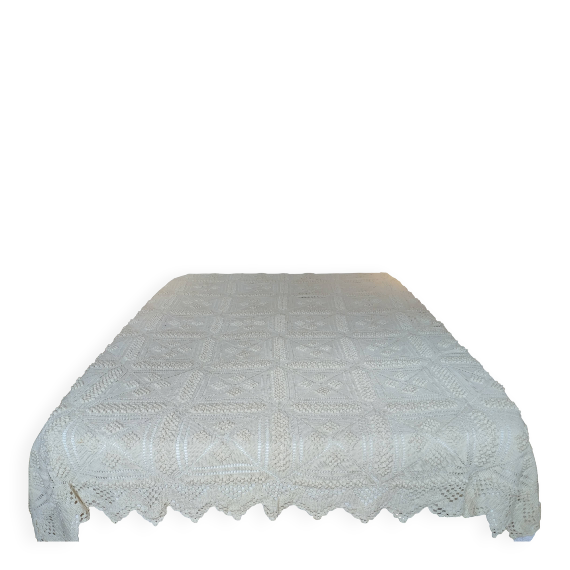 Couvre lit 2 personnes crochet fait main