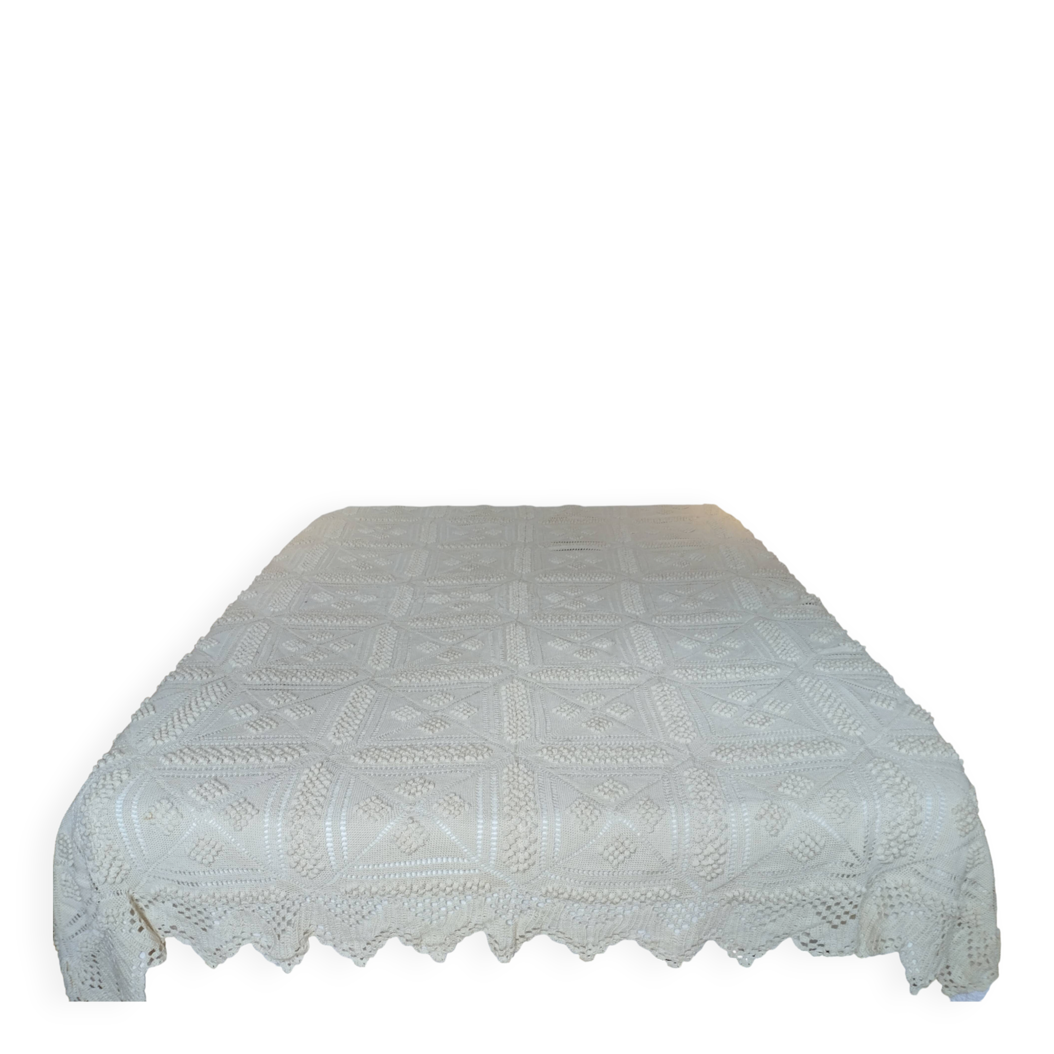Couvre lit 2 personnes crochet fait main