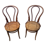 Set of 2 canned chairs