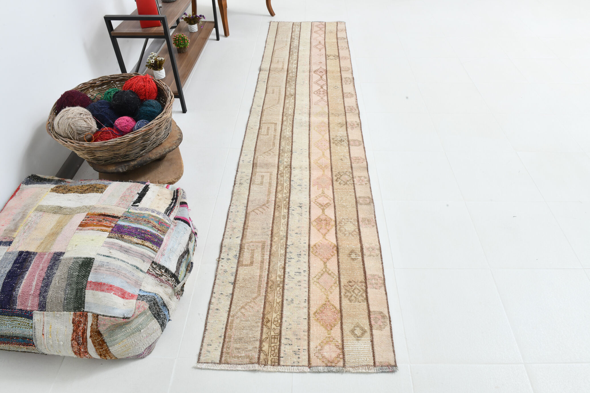 2x10 modern vintage runner rug, 69x317cm
