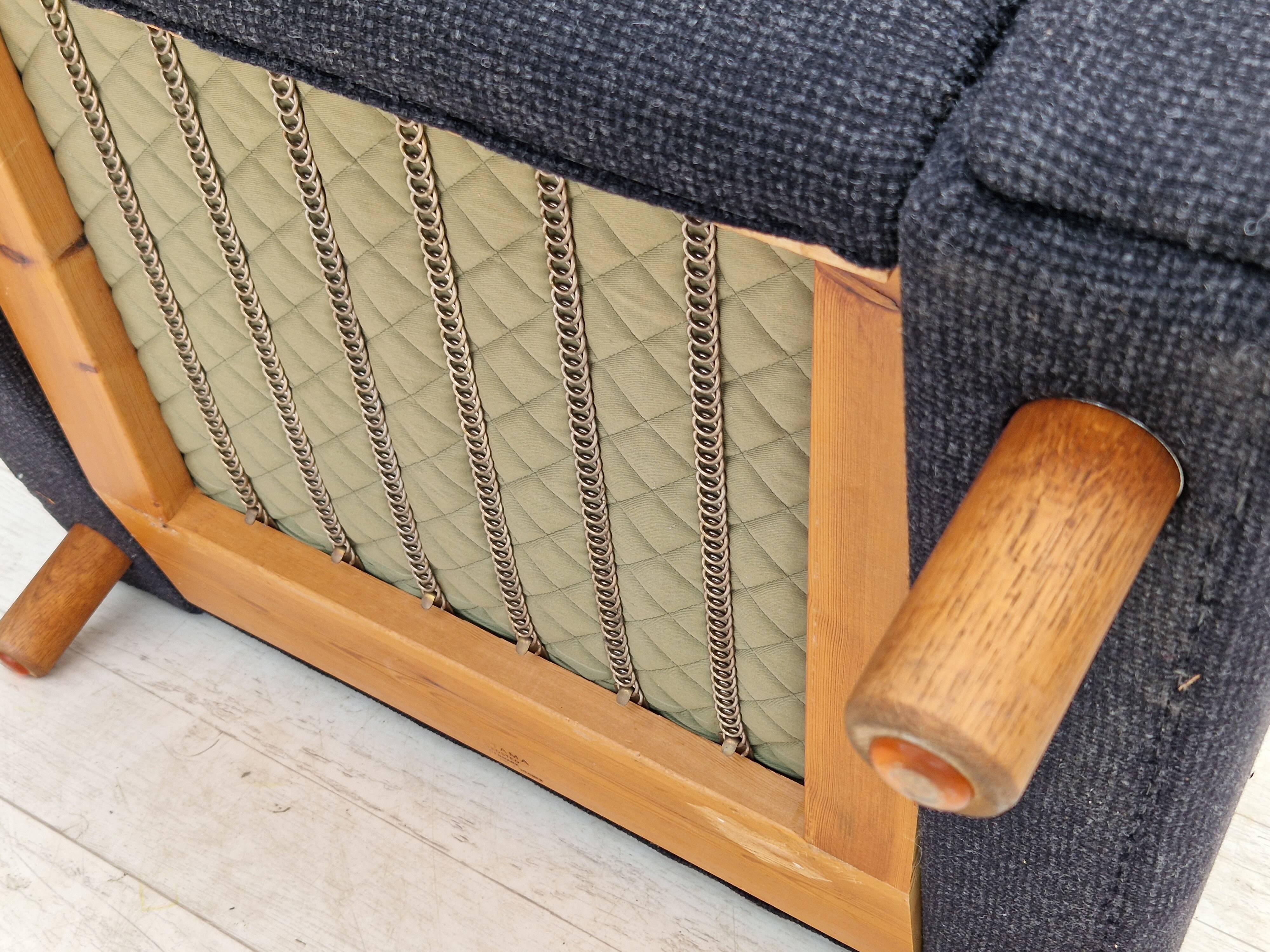 1970s, Danish design by H.J. Wegner, reupholstered armchair, model GE300.