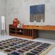 Large Scandinavian handmade Rya Rug, 1960s, 210x140 cm