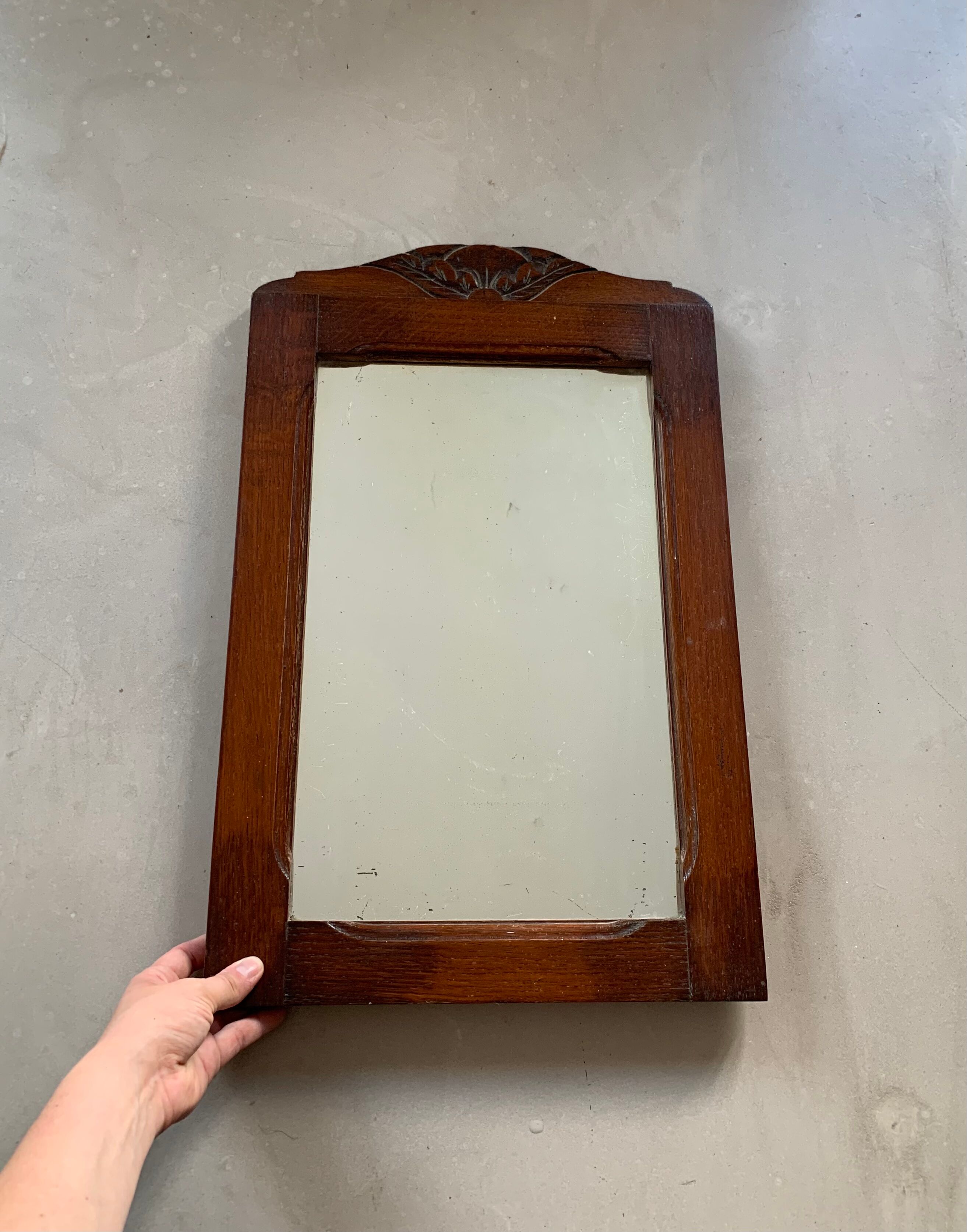 Miroir ancien art déco 35x55cm