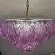 Large Retro Shell Glass Lavender Blue Chandelier
