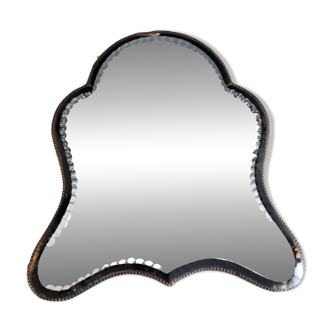 Bevelled and chiseled antique mirror - Ref 806