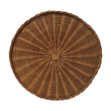 Woven wicker tray