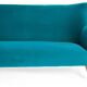 Turquoise velvet 3-seater sofa, 1960s, restored.