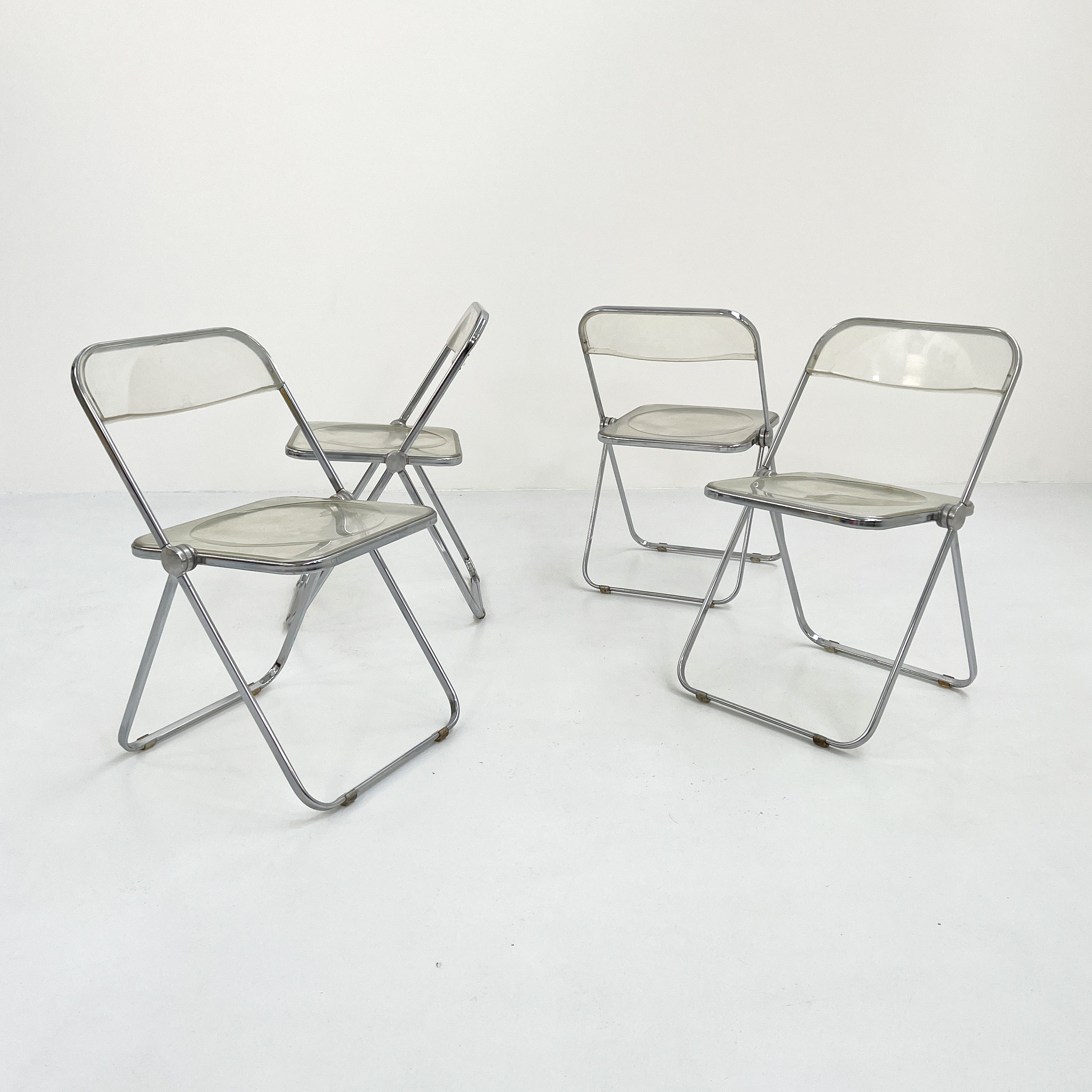 Chaise Plia transparente par Giancarlo Piretti pour Castelli, 1960