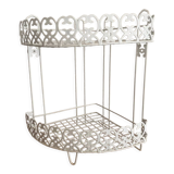Corner shelf in openwork metal