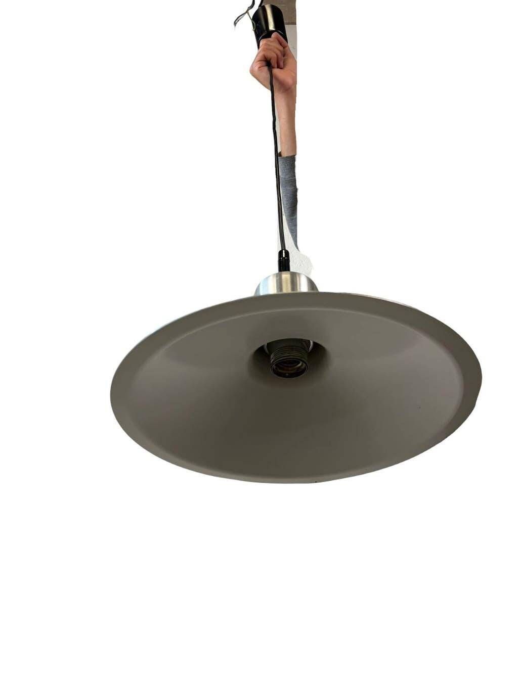 Brushed metal vintage suspension / seventies chandelier