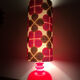 Cordoba floor lamp - red opaline 70s - vintage fabric