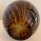Yellow and black glass vase