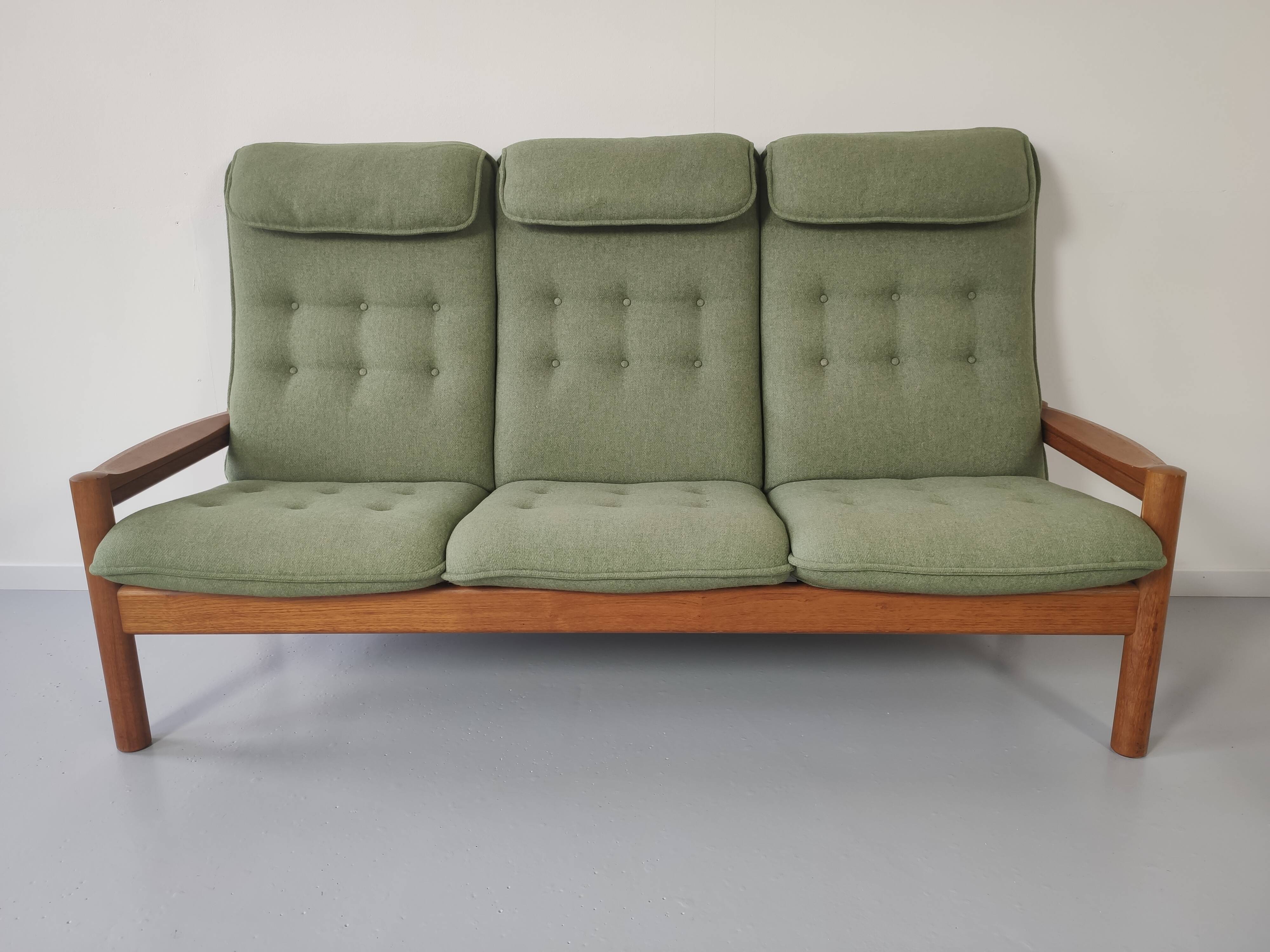 Danish sofa set 2-seater and 3-seater teak by Domino Møbler