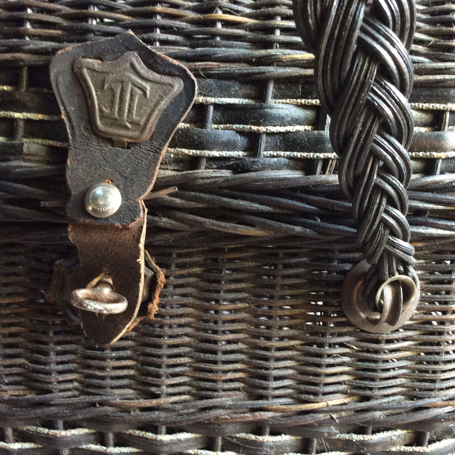 Bressan basket in blackened rattan