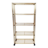 Modular gold metal wire shelf