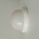 Vintage wall lamp in opaline and lacquered wood