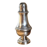 Large silver-plated metal sugar shaker/sugar bowl, Godron pattern