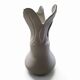 Anthropomorphic vase sculpture in grey ceramic - Signed "Nolli", 1990