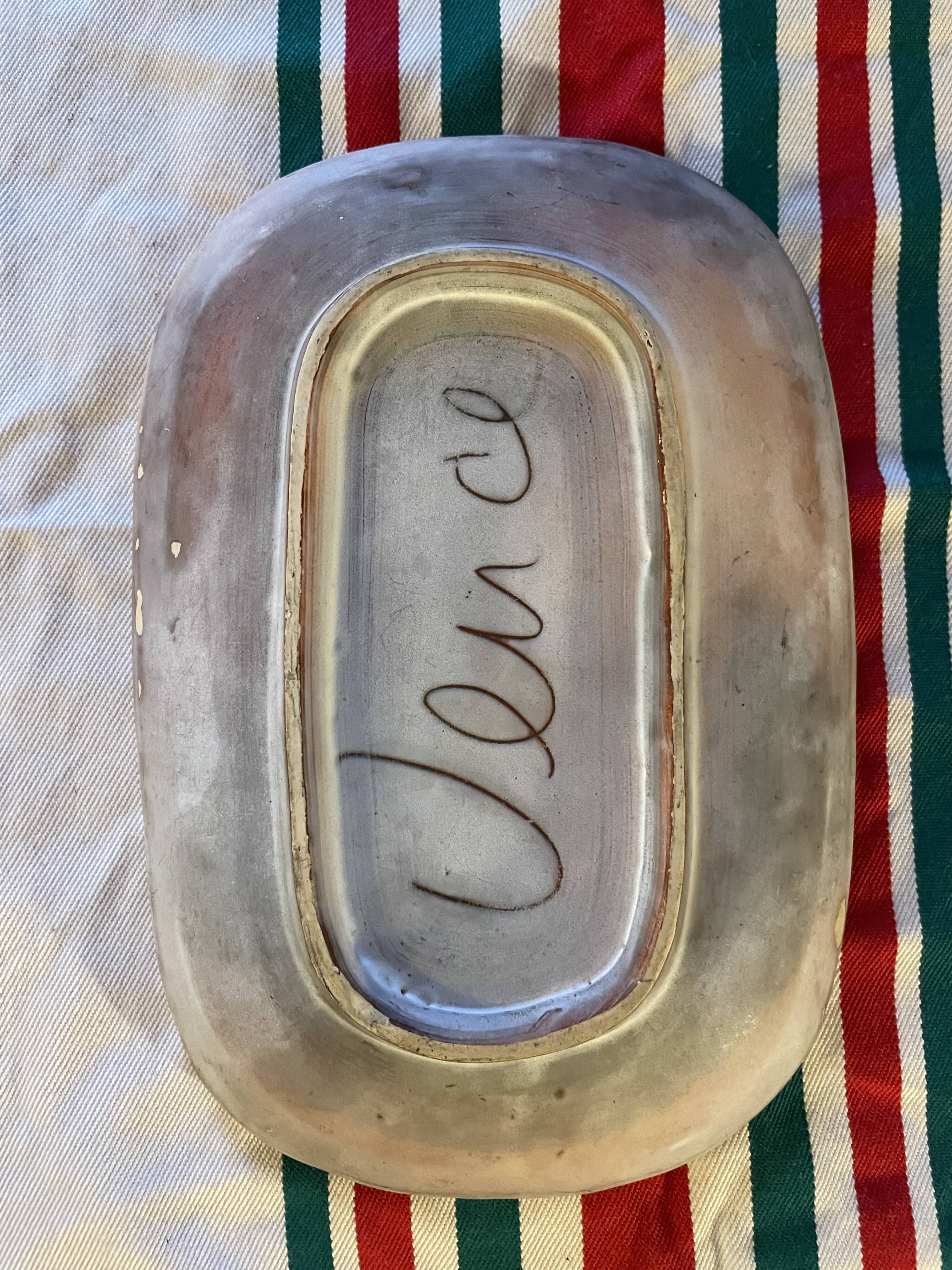 Monique Brunner ceramic dish, 1960s, Vence