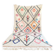 Off-white Moroccan rug with geometric patterns, 250cm x 150cm