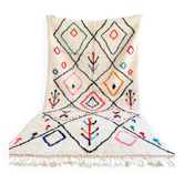 Tapis marocain écru à motifs géométriques 250cmx150cm