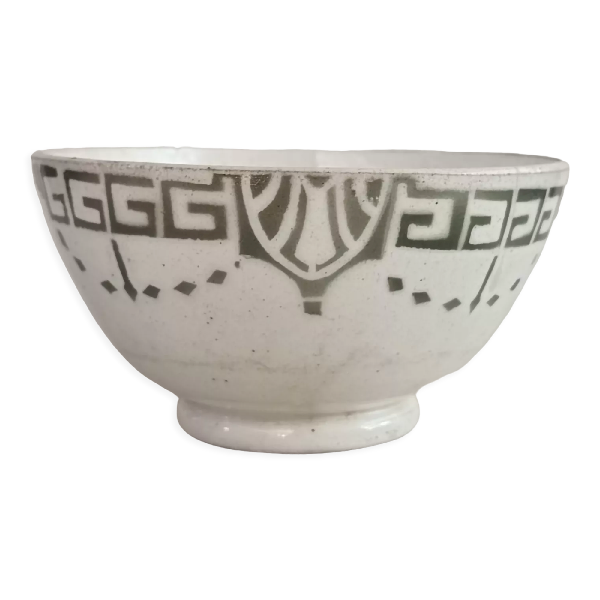 Art Deco iron earth bowl