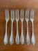 6 antique silver metal forks