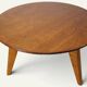 Tripod coffee table in oak, 1950s.